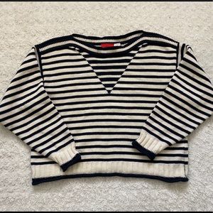 Vintage Striped Petite Sweater